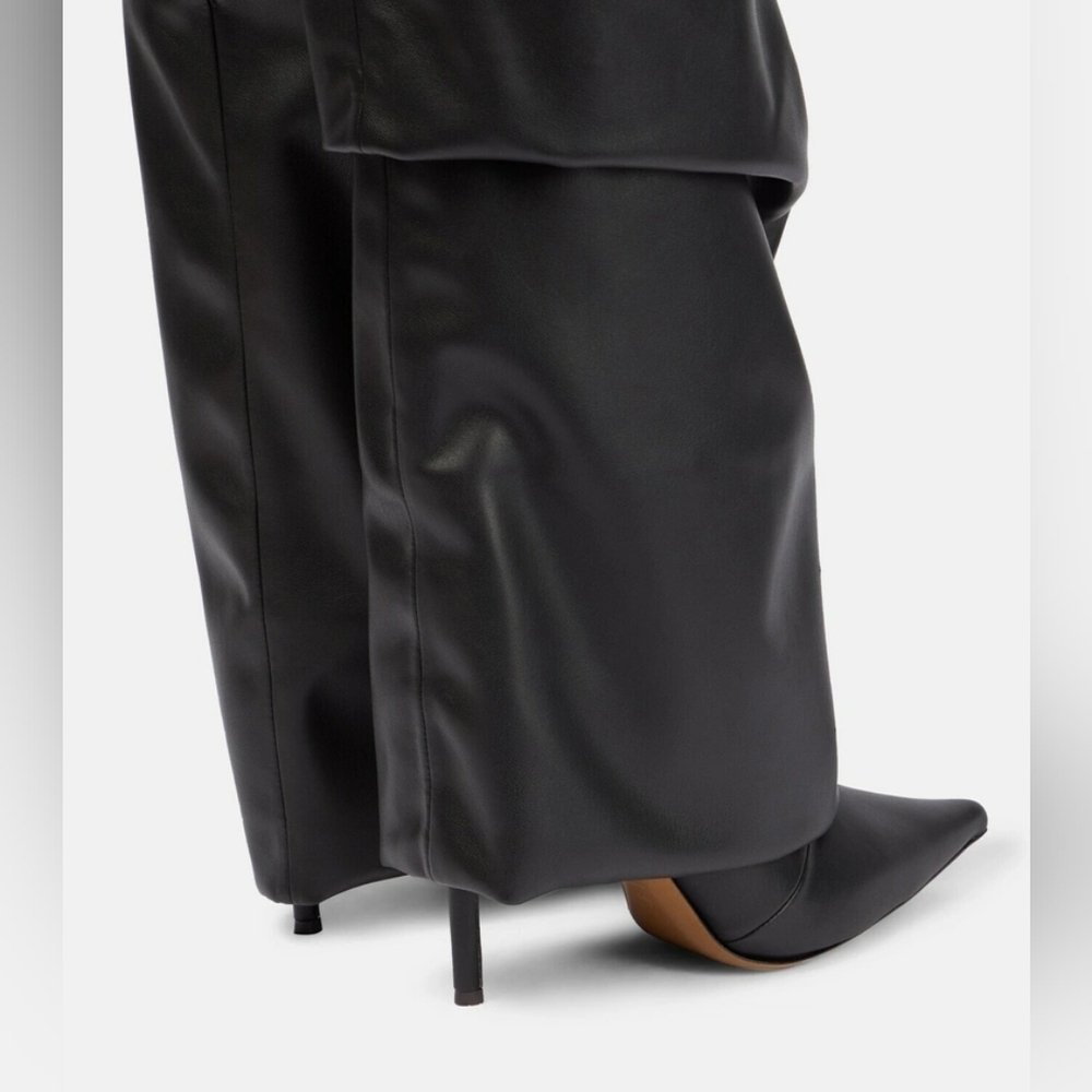 ALEXANDRE VAUTHIER Black Draped Thigh-High Boots Sz 41 (US 10/11) - Picture 5 of 16